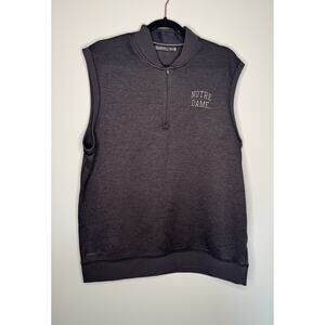 Notre Dame Fighting Irish Under Armour Sleeveless Quarter Zip Golf Vest - XL